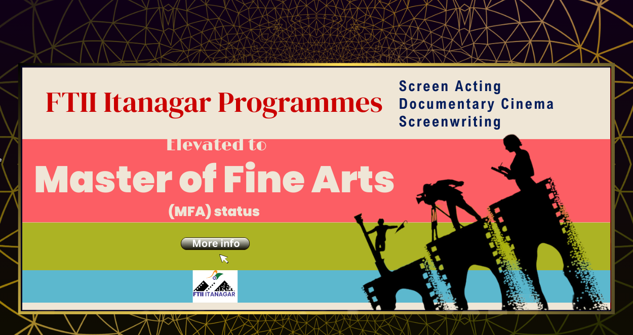 Application poster for SRFTI Common Entrance Test for FTII Itanagar